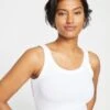 Roitfeld Ribbed Tank - White