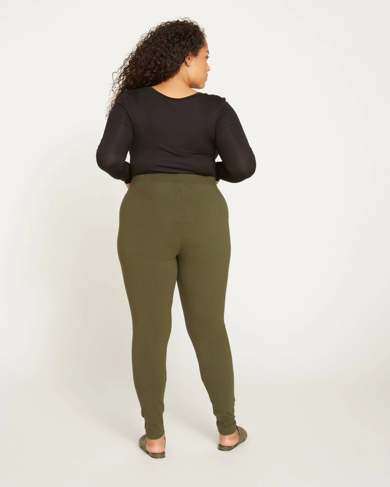 Roya Leggings 27 Inch - Olive - Image 5