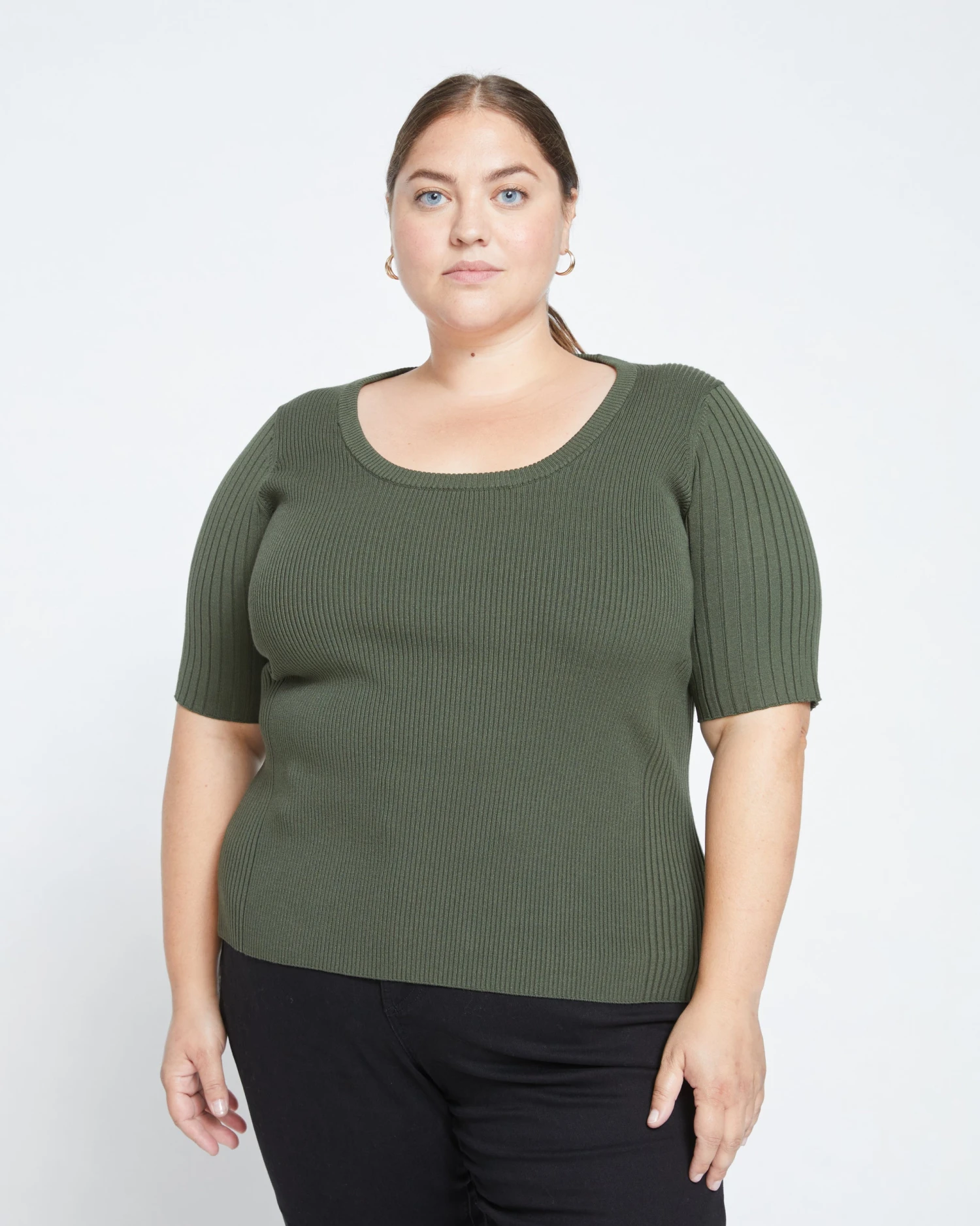 Cool Knit Sweater Top - Evening Forest - Image 2