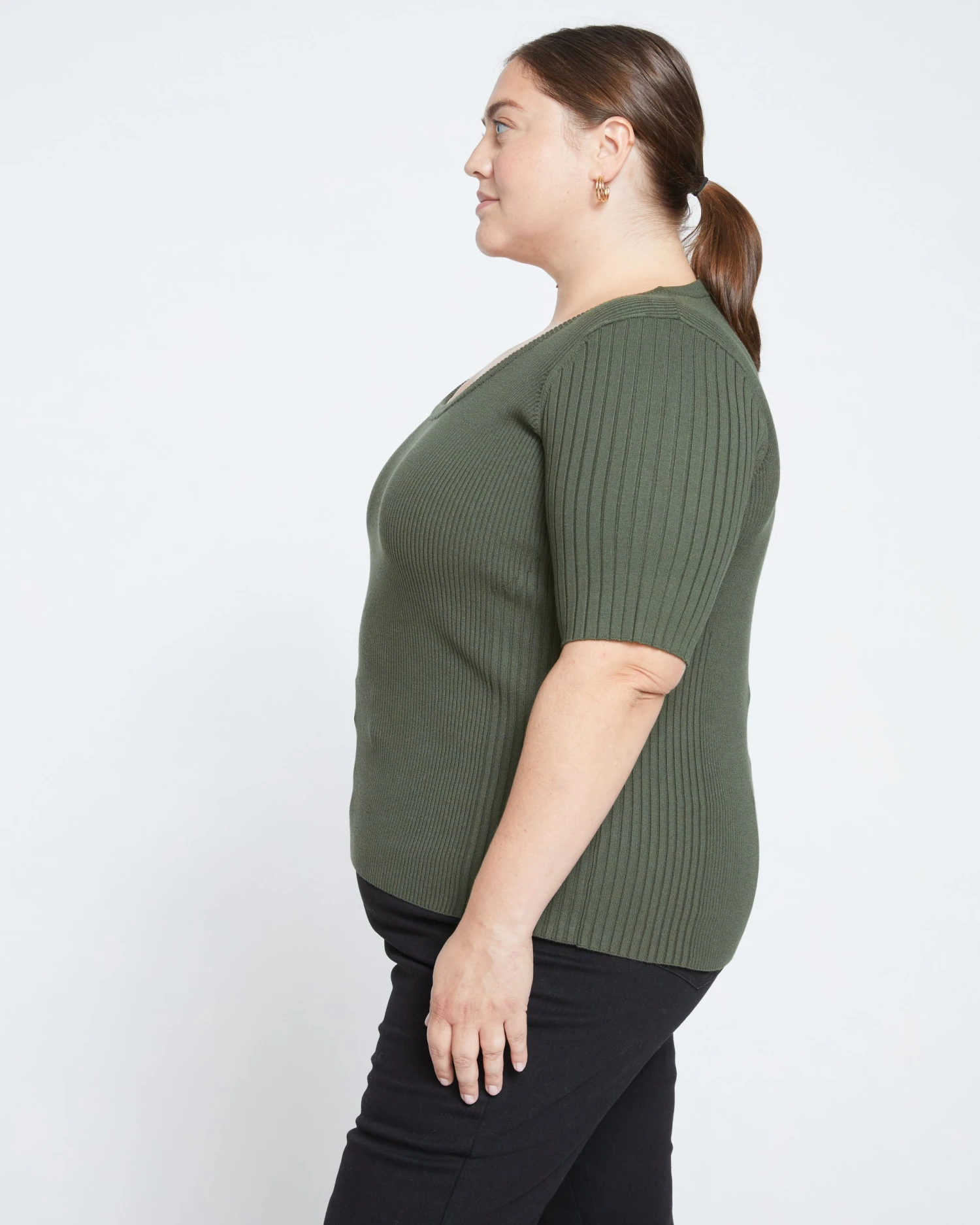 Cool Knit Sweater Top - Evening Forest - Image 3