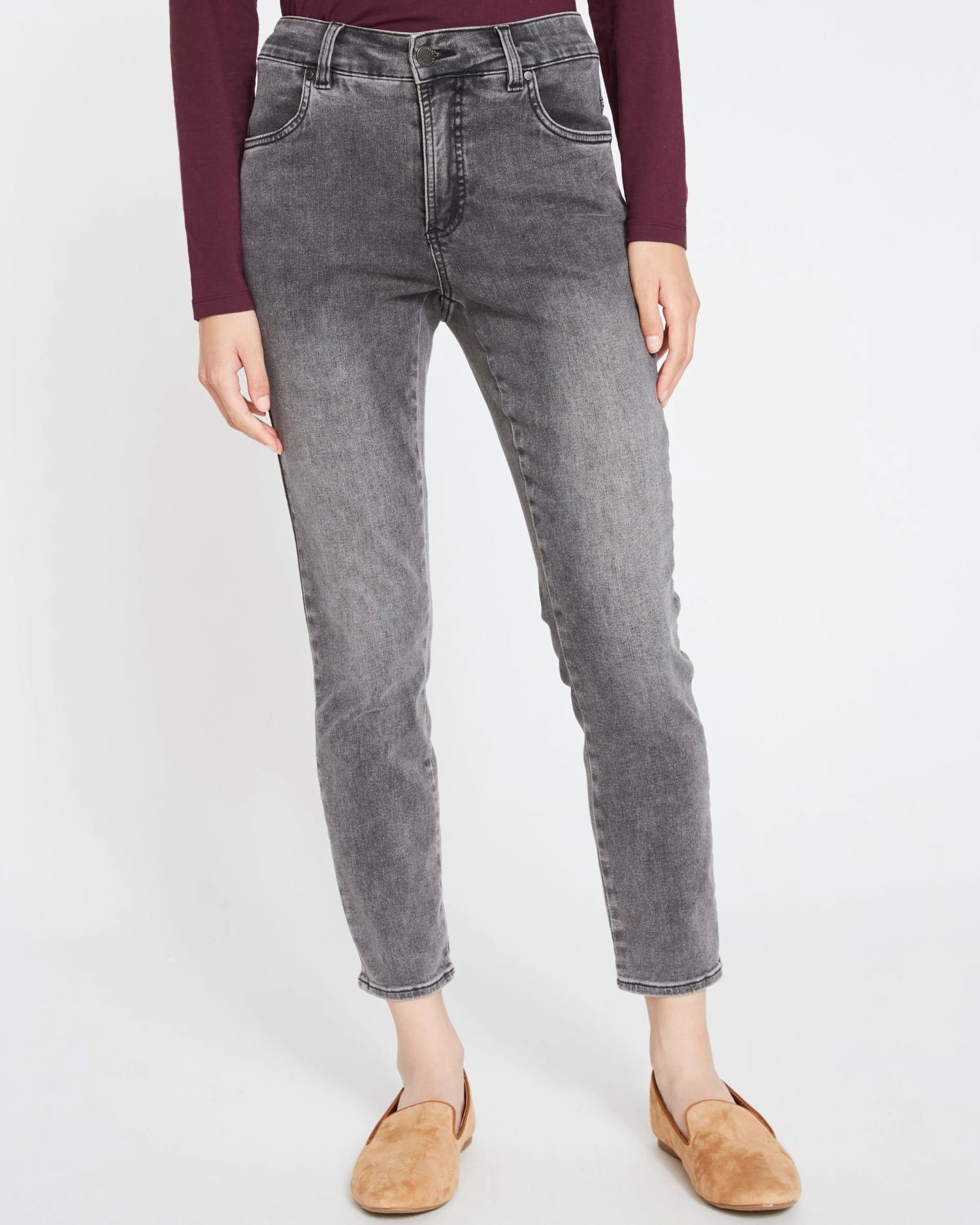 Seine High Rise Skinny Jeans 27 Inch - Distressed Black - Image 2