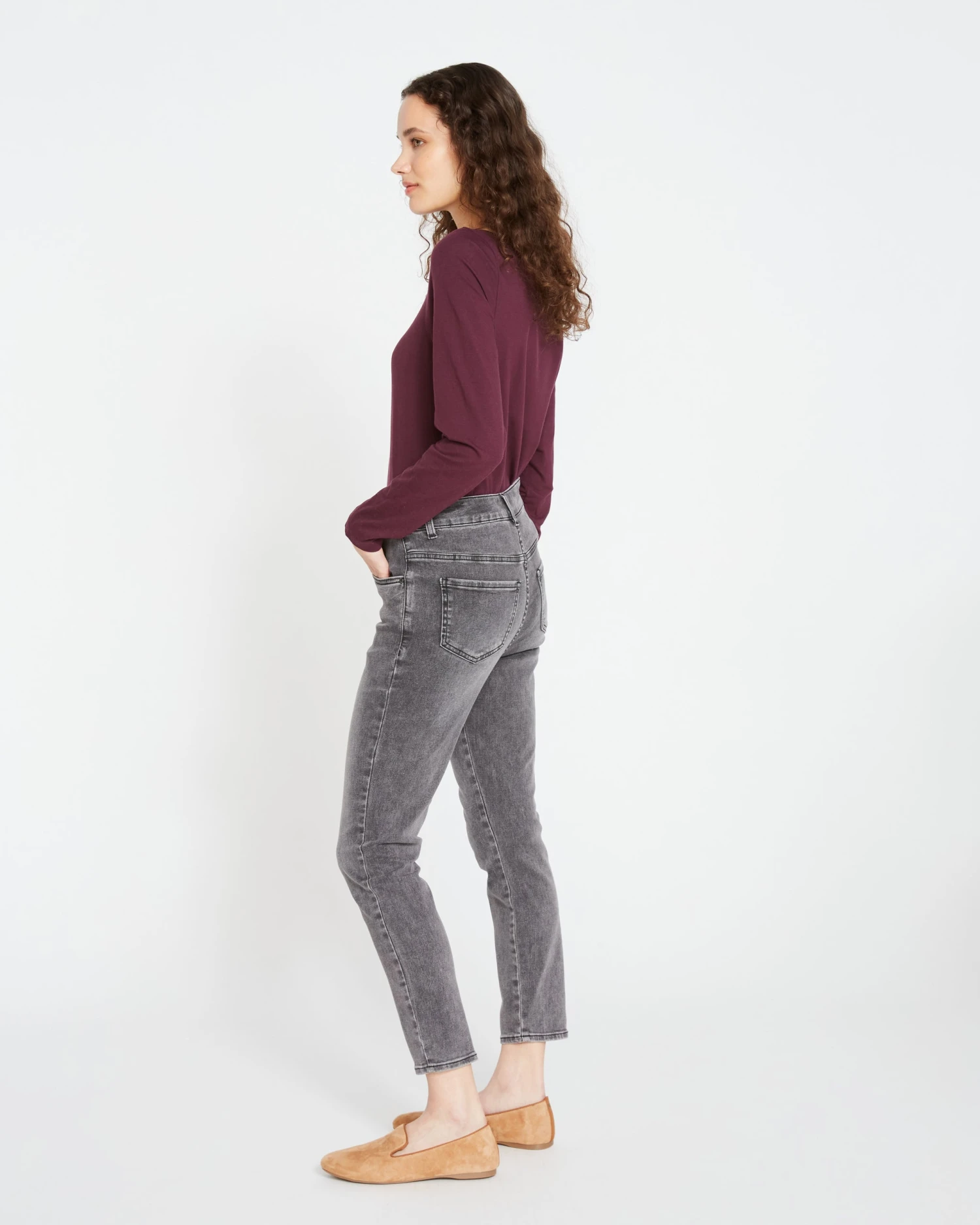 Seine High Rise Skinny Jeans 27 Inch - Distressed Black - Image 4