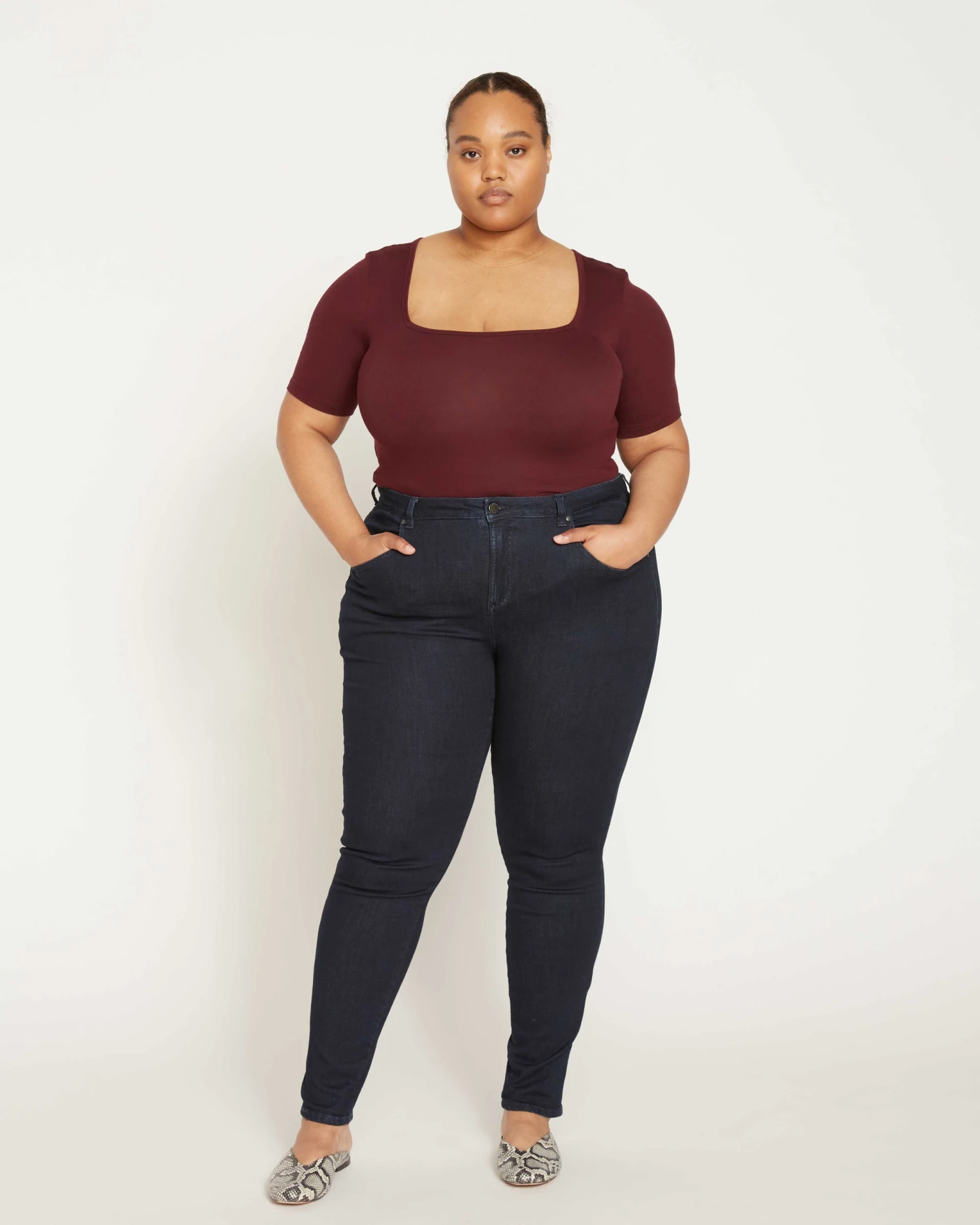 Seine High Rise Skinny Jeans 32 Inch - Dark Indigo - Image 4