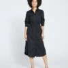 Hamptons Smocked Shirtdress - Black
