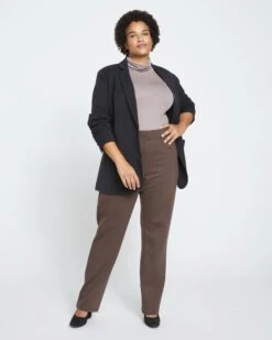 Smart Signature Ponte Pants Long - Earth