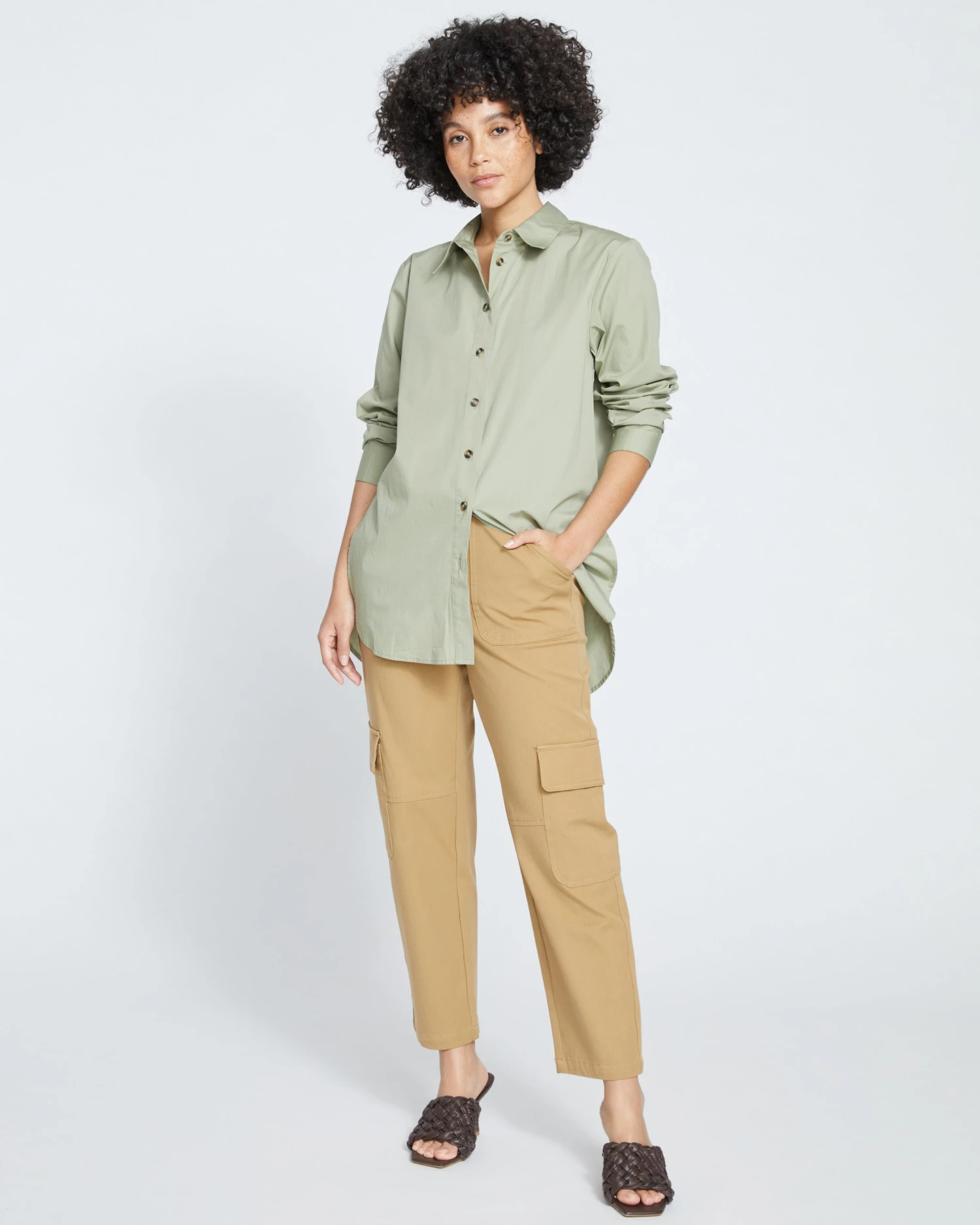 The Big Button-Down - Dried Sage