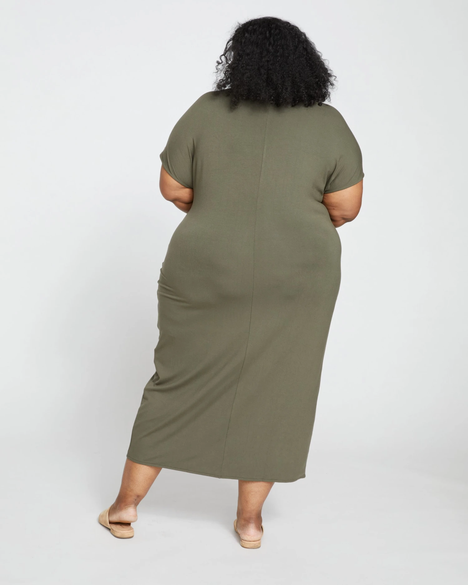 Spritz Divine Jersey Shift Dress - Tarragon - Image 4