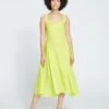 Sunshower Flowy Linen Dress - Bright Melon