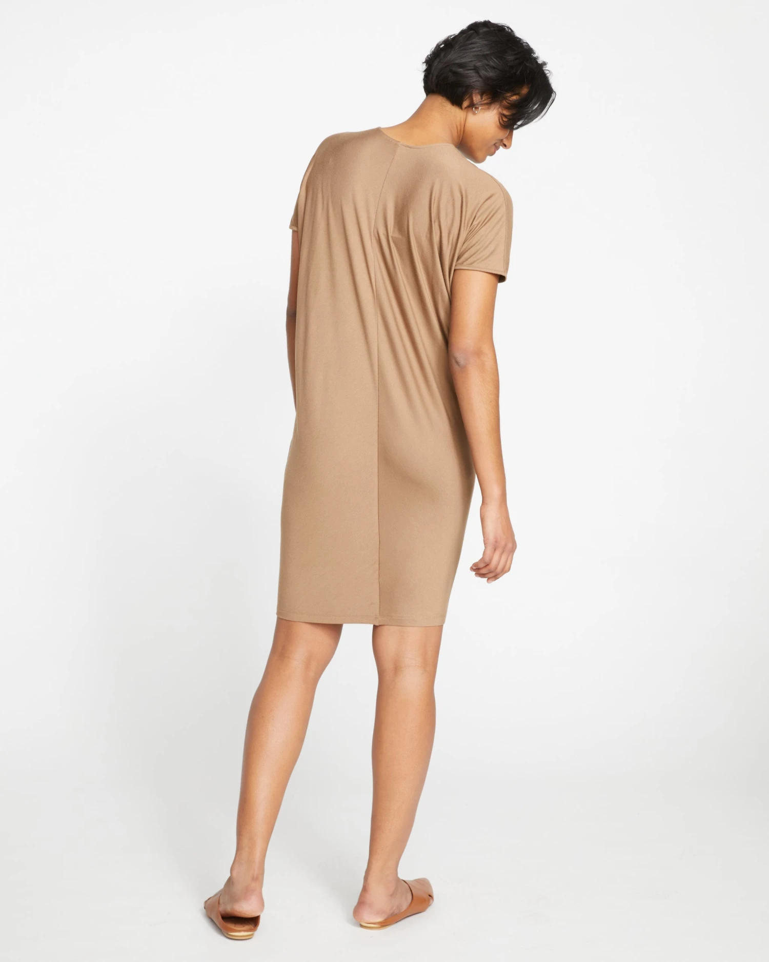 Teresa Liquid Jersey V-Neck Dress - Malt Ball - Image 4