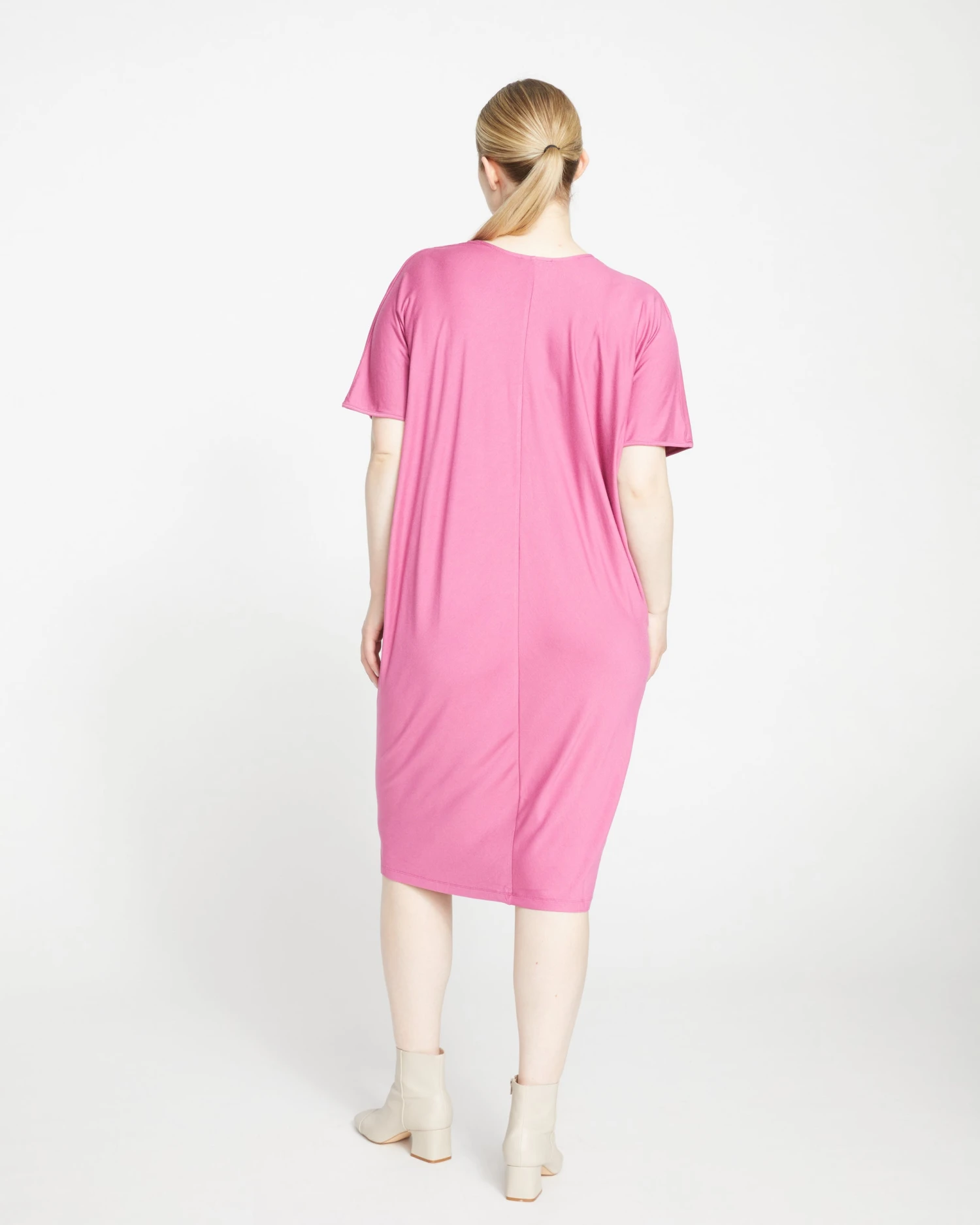 Teresa Liquid Jersey V-Neck Dress - Anemone - Image 4