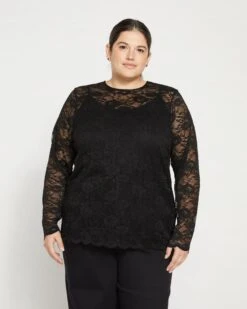 Thames Lace Top - Black