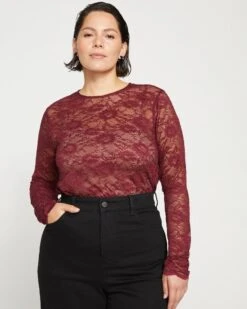 Thames Lace Top - Rioja