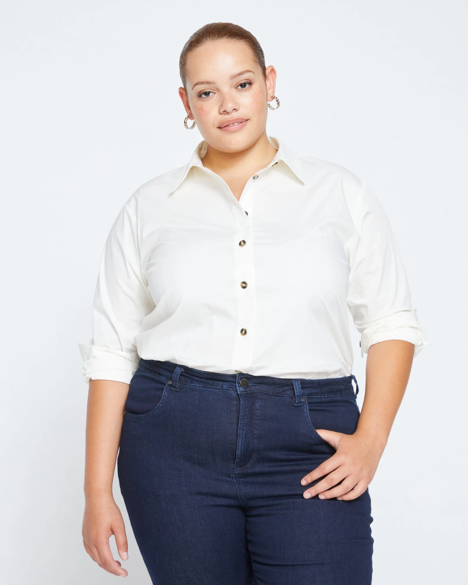 The Big Button-Down - White