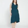 Tiered Twirl Wrap Dress - Deep Sea
