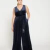 Midnight Velvet Jumpsuit - Moonstone Blue