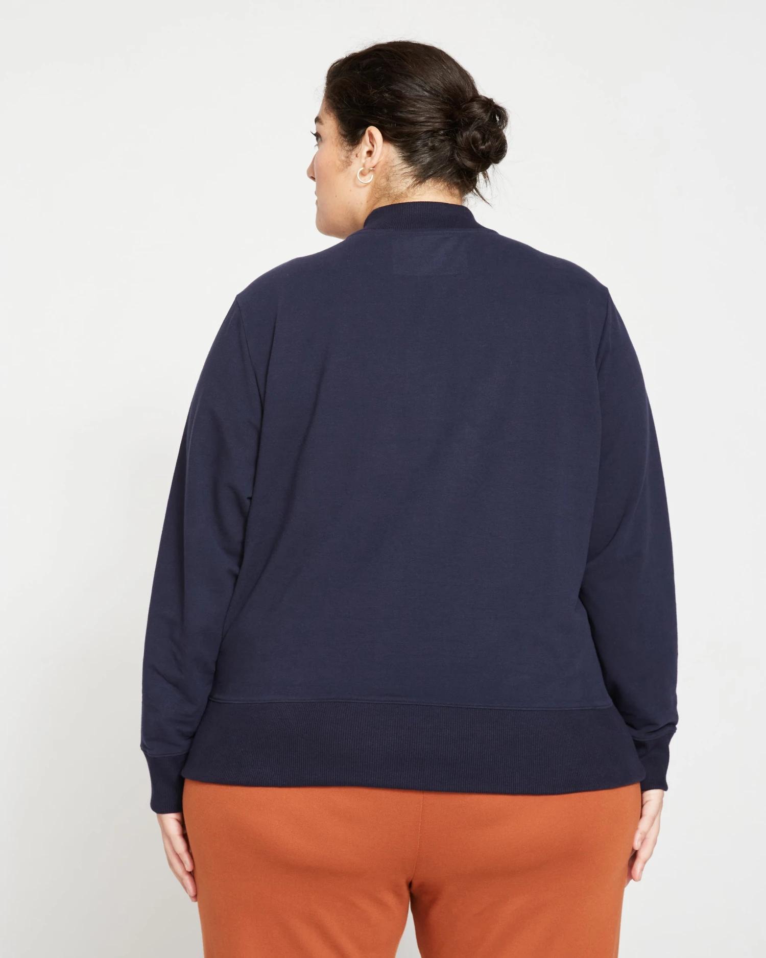 Zoe Half Zip Funnel Neck Pullover - Midnight - Image 4